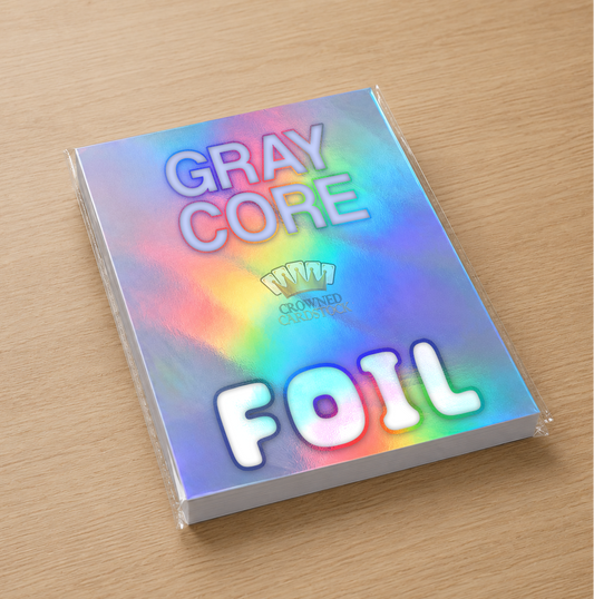 348 GSM / 385 MIC Inkjet Compatible Gray Cored RAINBOW FOIL Proxy Paper (A4) - 20 Pack